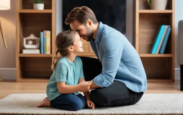 부모의 공감력 키우기 - **Prompt for Emotional Understanding and Communication:**
    "A heartwarming and intimate portrait ...