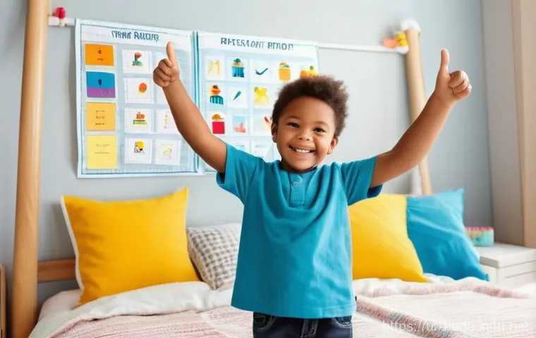 아동 심리와 훈육 방법 - **Prompt: Understanding Emotions and Communication**
    "A cozy and sunlit living room. A young chi...