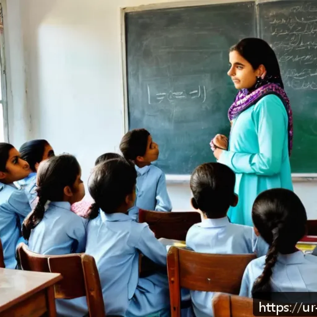 아이의 도덕성 교육 - A warm, realistic classroom scene in a Pakistani school setting where a diverse group of children ag...